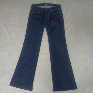 7 For All Mankind Dark Blue Flare Jeans
